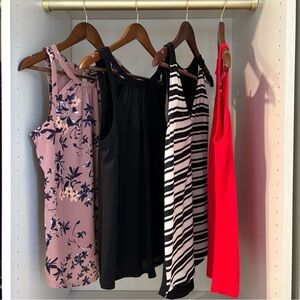 Express 4 dressy tank tops blouses size small In